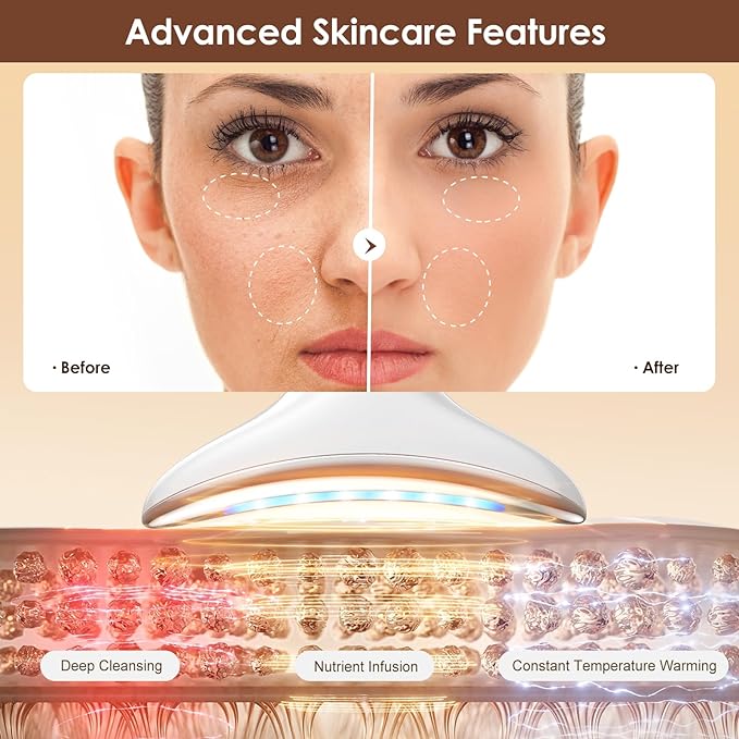 Facial and Neck Massager for Face, Neck & Eye - Skin Lifting & Firming - Wrinkle & Dark Circle Reducer - at Home Skin Care Face Sculpting Tool and Neck Massager