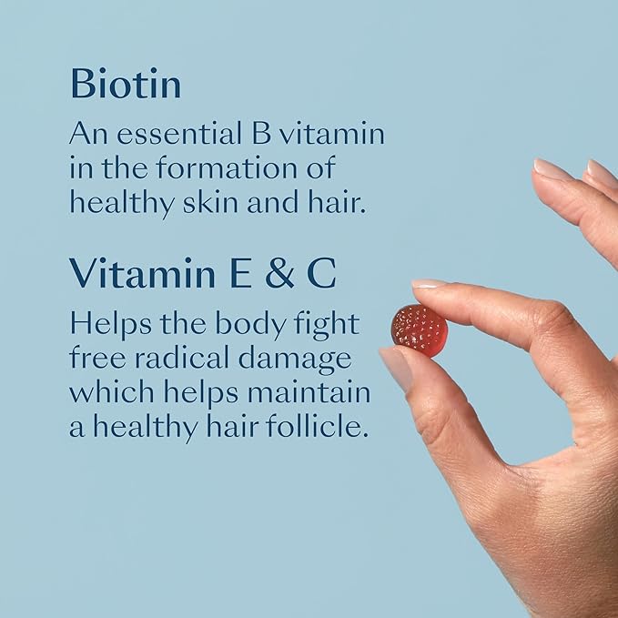 eSalon Biotin Hair Gummies, Vegan Multivitamin, Cherry & Citrus Flavor, 60 Count, 30 Day Supply
