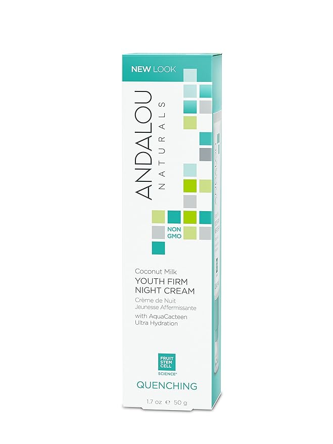 Andalou Naturals Coconut Milk Youth Firm Night Cream, 1.7 Ounce