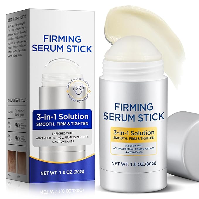 Advanced Retinol Firming Serum Stick, 3-In-1 Skincare Solution Smoothes, Firms & Lifts, Improves Necklines, Wrinkles & Crow'S Feet And Revitalises Dry Skin For Women Face & Neck