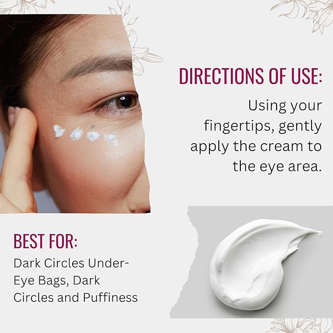 Manuka Lane Natural Eye Cream Moisturizer with Manuka Honey, Eyebright, Vitamin E, and Lanolin – Nature’s Most Powerful Defense Against Dark Circles Under-Eye Bags, Dark Circles and Puffiness