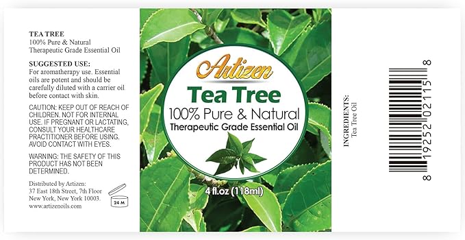 Artizen 4oz Oils - Tea Essential Oil - 4 Fluid Ounces