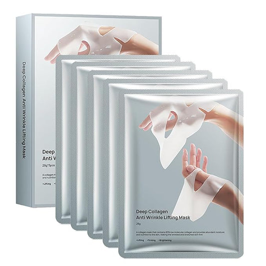 Collagen Face Mask,Deep Collagen Anti-Wrinkle Lifting Overnight Mask,for Lifting,Firming and Moisturizing(5pcs/1box)