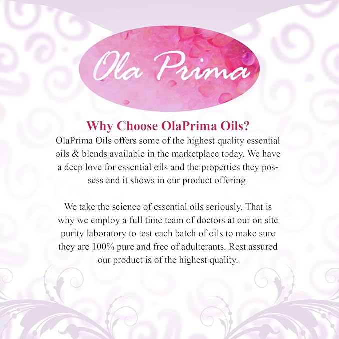 Ola Prima Oils Vanilla Essential Oil 4 oz - Vanilla Essential Oil for Diffuser, Candles, Soap Making, Aromatherapy, and Skin