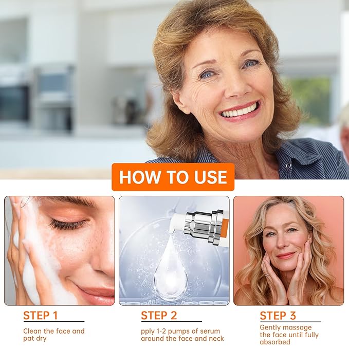 Vitamin Super C Serum For Women Over 70, Anti Wrinkle Vitamin C Retinol Serum For Mature Skin, Dark Spot, Age Spot, Fine Lines, 2 PCS.