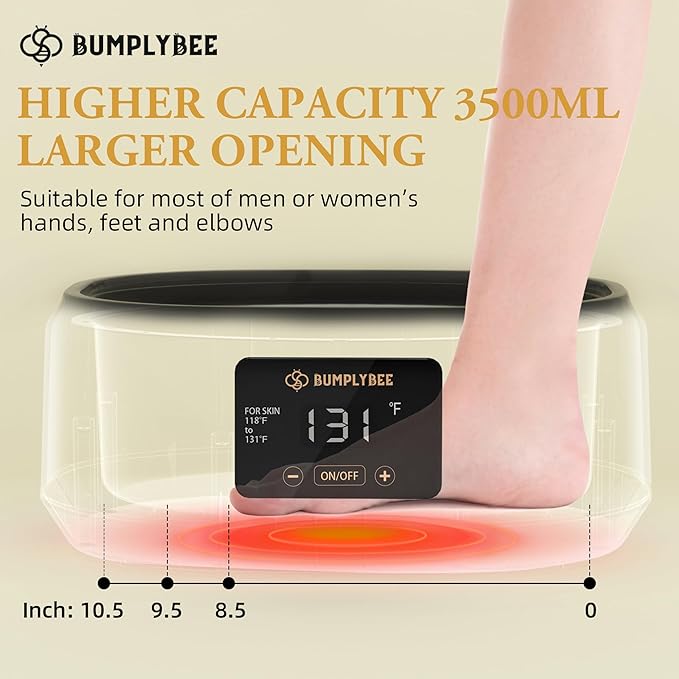Paraffin Wax Machine for Hand and Feet - 3500ml Hot Wax Hand Wax Machine with 18 Pcs Paraffin Bath Wax, Foot Wax Paraffin Foot Care Kit, Hand Wax Machine, Smooth and Moisturize Hands