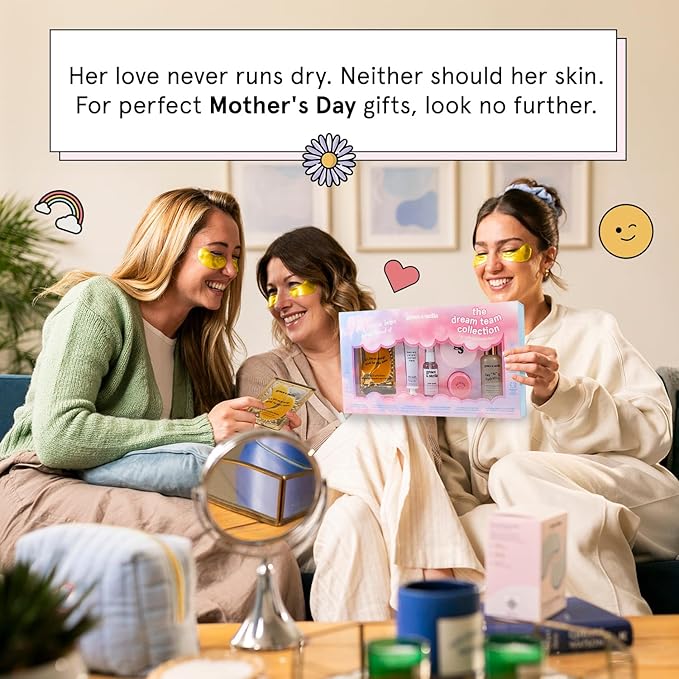 grace & stella Award Mothers Day Gifts for Friends, Gifts for Her - Travel Essentials for Moms with Under Eye Masks, Serum, Cleanser, Lip Balm - Perfect for Anniversary, Birthdays - Vegan Self Care