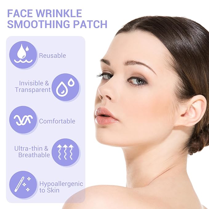 108PCS Smile Line Wrinkle Patches, Facial Frown Crows Feet Wrinkle Patches