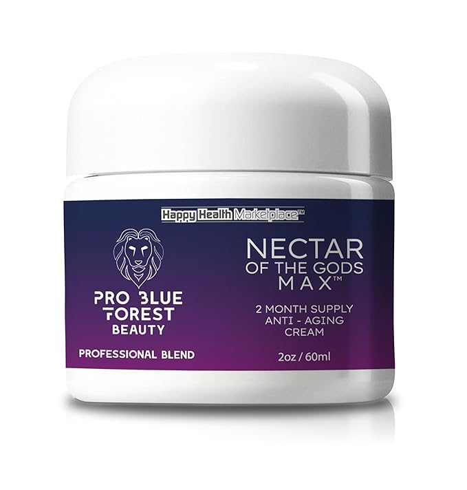 Our Best Anti Wrinkle Anti Aging Cream - Nectar Of The Gods Max - 2 Month Supply - Anti Aging Reactivate Serum For Women & Men - Premium Anti Age Moisturizer For Men & Women - Pro Blue Forest Beauty