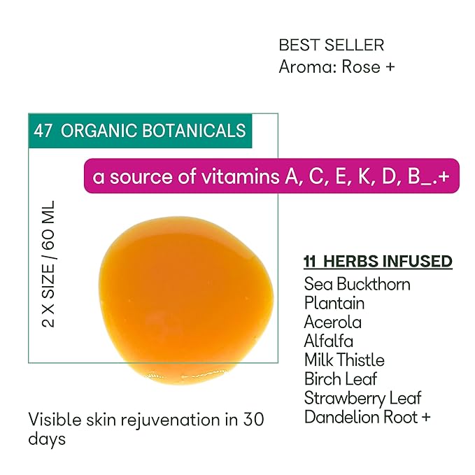 Organic28. 100% Organic Antioxidant Serum – USA Made. 47 Botanicals. Concentrated Rejuvenating Serum For Face & Décolletage. Rich Vitamins Organic Moisturizer. Aromatherapy: Bulgarian Rose.2 Fl. Oz