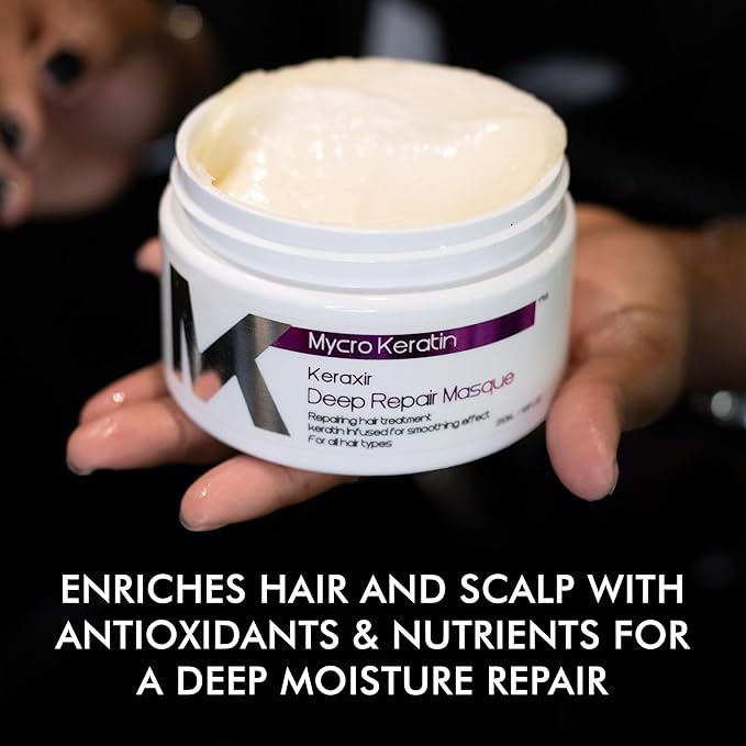 Keraxir Bonding Repair Hair Treatment - Hair Mask for Damaged Dry Hair, Deep Conditioner for All Hair Types (16.9 oz)