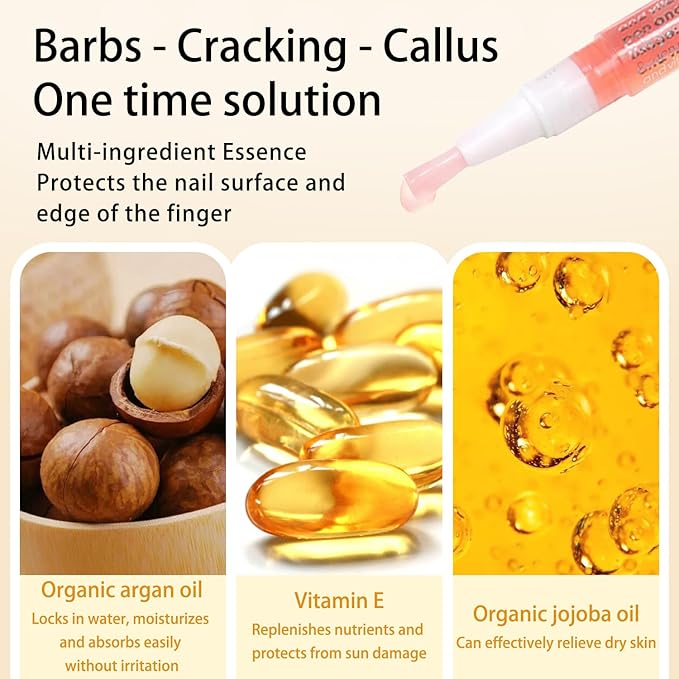 8pcs Cuticle Oil Pen for Nails Care,Nail Oil for Strength,Nourish Moisten Care to Reduce Nail Cracking and Dry for Weak peeling brittle and thin nails