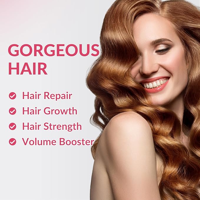 Hair Skin and Nails Gummies - Vegan Biotin 5000mcg Vitamins for Women & Men Supports Faster Hair Growth, Stronger Nails, Glowing Skin