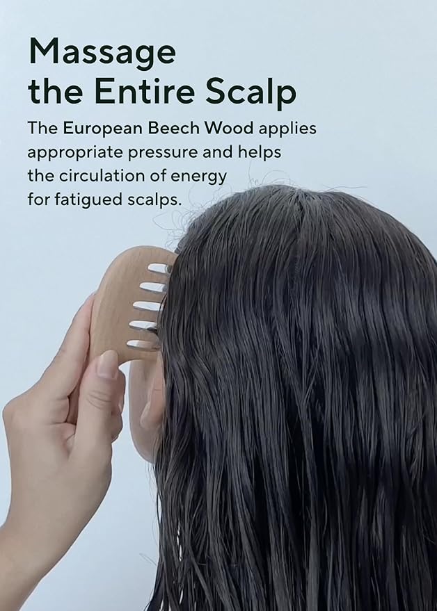 AROMATICA Rosemary Root Enhancer & Wooden Scalp Massager Set - Hair Scalp Massager with Rosemary Water Scalp Serum for Hair Growth, Hair care for women, Mothers day gifts