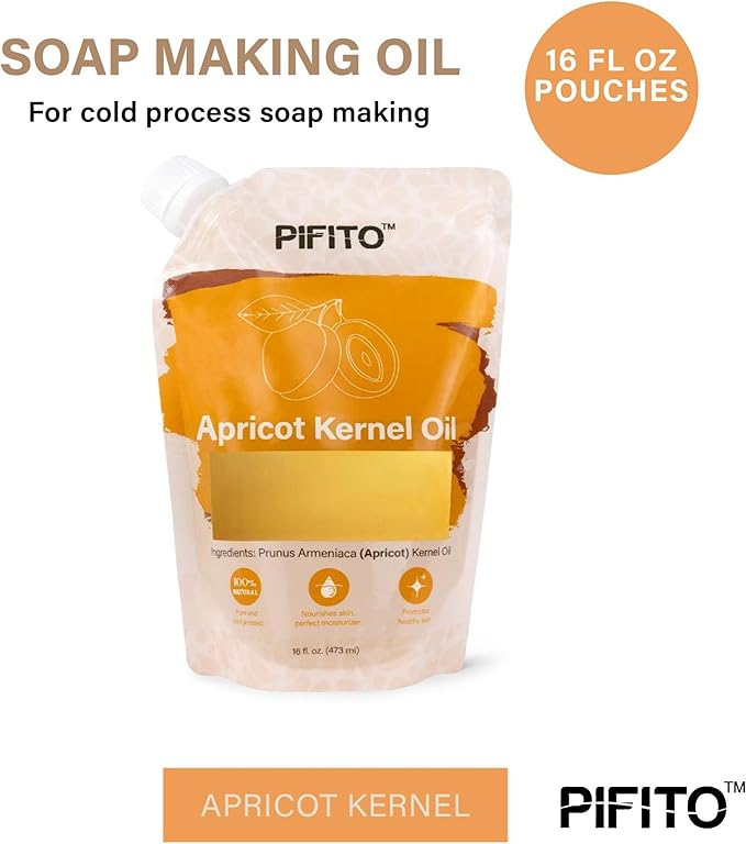 Apricot Kernel Oil (16 oz) for Soap Making │ Premium 100% Pure and Natural Carrier Oil for Essential Oils, Skin Care, Hair and Body Oil, Moisturizing Massage Oil