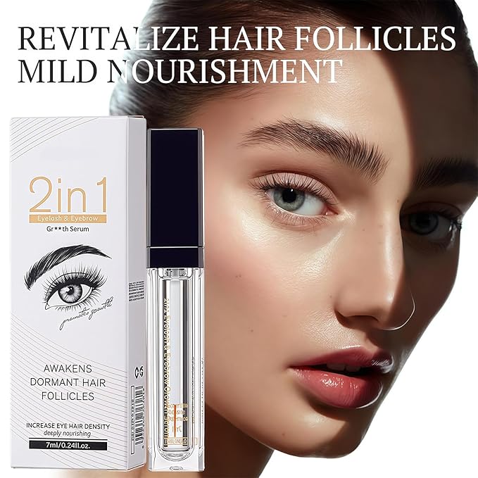 2-Pack 2 In 1 Lash Eyelash Growth Serum - Nourishing Formula for Curled, Dense & Resilient Lashes, Strengthening Treatment