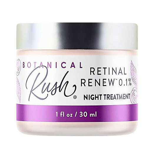 Retinal Renew Night Treatment, Paired With Plant Peptides And Botanical Extracts, Anti-aging, Softens Fine Lines For All Skin Types, 1 Oz Jar