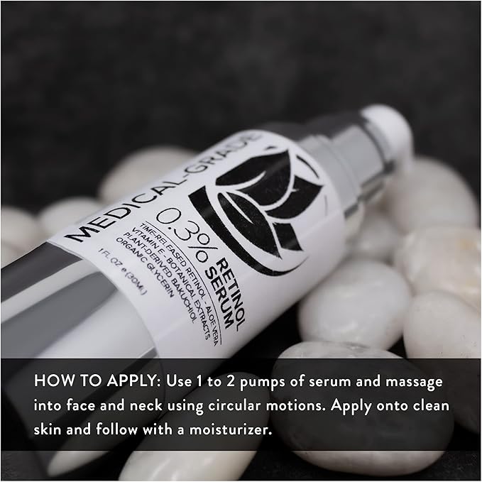 Microderm GLO - Age Defying 0.3% Retinol Serum, Anti-Aging Dark Spot Remover for Face, Fine Lines & Wrinkle Pore Minimizer, with Vitamin E & Natural Botanicals, 1 Oz Bottle