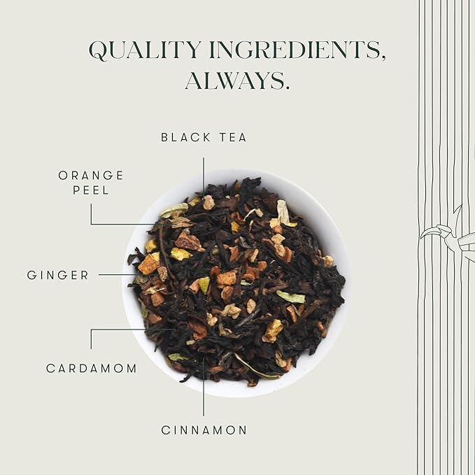Luxmi Estates - Orange Spice - Organic Black Darjeeling Tea - 50 Tea Bags| Limited Fall Tea | Special Edition Autumn Tea | Smooth, Flavorful, Robust and Caffeinated