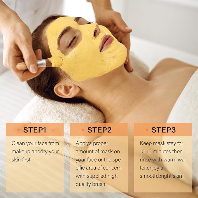 Turmeric Vitamin C Clay Mask| Deep Cleansing Facial Clay Mask for Dark Spots, Dull Skin, Refining Pores and Controlling Oil,Dark Spot Remover for Face,Face Masks Skincare-Gift for Him & Her
