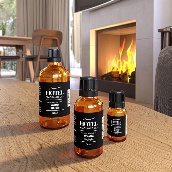 AirScent Hotel Diffuser Oil Inspired by The Westin Hotel Scent - Premium Fragrance Oil No. 1008 for Ultrasonic and Waterless Diffusers and Crafting - 500 mL, 16.9 fl oz Glass Bottle