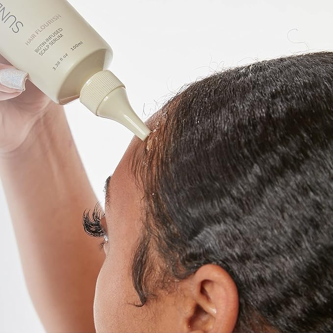 SUNDAY II Hair Flourish - Award Winning Nourishing Overnight Oil-Based Serum for Thicker, Visibly Longer Hair - Keeps Hair Looking, Feeling and Smelling Fresh - 3.38 fl oz