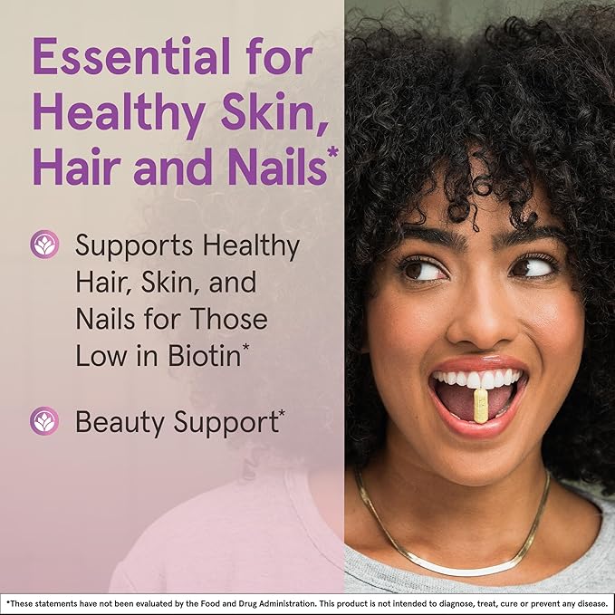 Jarrow Formulas Biotin Ultra Strength 5000 mcg, Dietary Supplement, Hair, Skin, and Nails Support, 100 Veggie Capsules, Up to 100 Day Supply