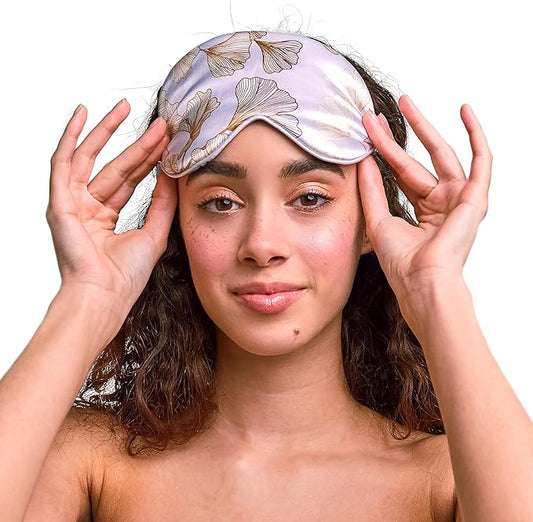 Grace & Company Silky Satin Eye Mask for Women - Premium Satin Silk Sleep Mask - Hydrating, Ultra Soft & Lightweight Vegan Sleeping Mask - Serafina