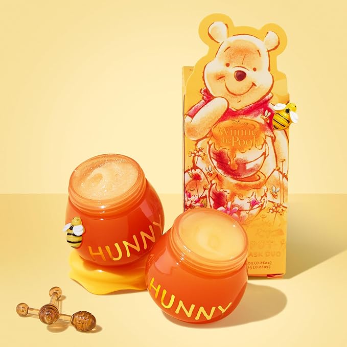 ColourPop x Winnie the Pooh Lip Scrub & Mask Set - Vegan & Cruelty-Free Lip Care Duo - Exfoliates, Moisturizes & Softens - Enriched with a Honey Flavor - Hunny Pot (2 Count)