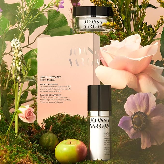 Joanna Vargas Eden Face Masks for Women - Hydrating Sheet Mask with CoQ10 & Hyaluronic Acid - Instant Lift Face Mask Sheet for Fine Lines & Wrinkles - Firming Facial Mask for All Skin Types - 5 Sheets