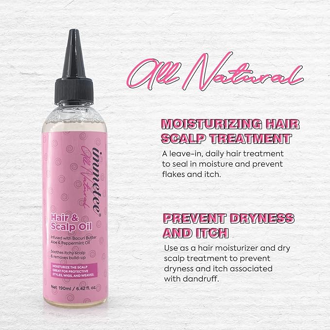 immetee Scalp hair oil, scalp treatment for dry itchy scalp, Scalp Care Anti-Itch for Natural and Curly Hair, 190Ml/6.42Fl Oz