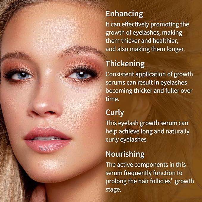 Lash Serum - Eyelash Growth Serum for Longer, Fuller, Thicker Lashes - Gentle Formula, 4ml