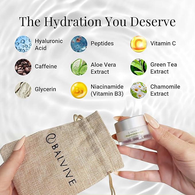 Eye Serum Treatment with Retinol, Caffeine & Multi-Peptides for Dark Circles, Puffiness, Wrinkles & Fine Lines - Hydrating & Revitalizing Under-Eye Cream for Women & Men, 30ml