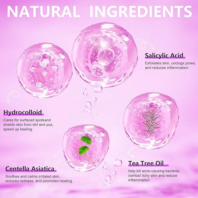 224 Counts Cute & Fashion Stars Pimple Patches for Face, Hydrocolloid Acne Patches, Zits Absorbing Patch, Covering Zits and Blemishes with Salicylic Acid, Tea Oil & Centella, Cruelty Free