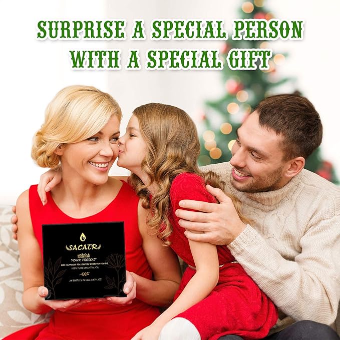 24 Bottles Essential Oil Set - Natural Essential Oils - Perfect for Diffuser, Massage, DIY Candle and Soap Making (5ml)