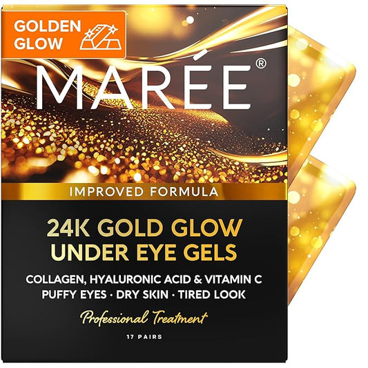 MAREE Golden Glow Eye Gels – Skincare Boost for Tired Eyes – Smooth and Refreshed Look