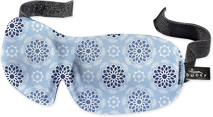 Bucky 40 Blinks No Pressure Eye Mask for Travel & Sleep, Starling Blue, One Size