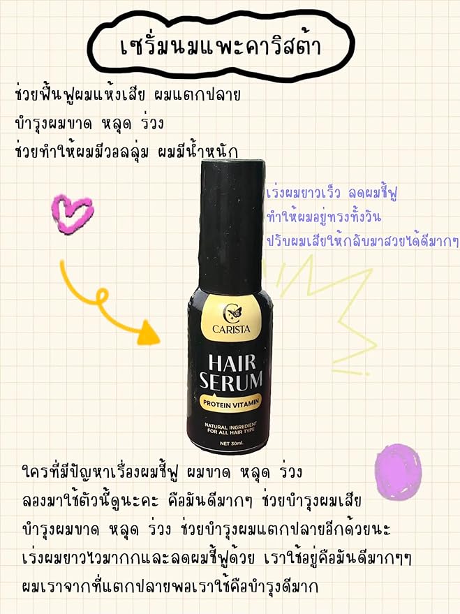 CaristaaHair Serum Thai Vitamin 30ml/1Pcs