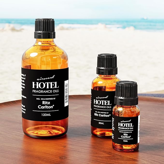 AirScent Hotel Diffuser Oil Inspired by The Ritz Carlton Signature Scent - Premium Fragrance Oil No. 1014 for Ultrasonic and Waterless Diffusers and Crafting - 30 mL, 1 fl oz Glass Dropper Bottle