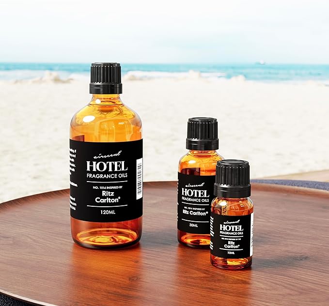 AirScent Hotel Diffuser Oil Inspired by The Ritz Carlton Hotel Scent - Premium Fragrance Oil No. 1014 for Ultrasonic and Waterless Diffusers and Crafting - 500 mL, 16.9 fl oz Glass Bottle