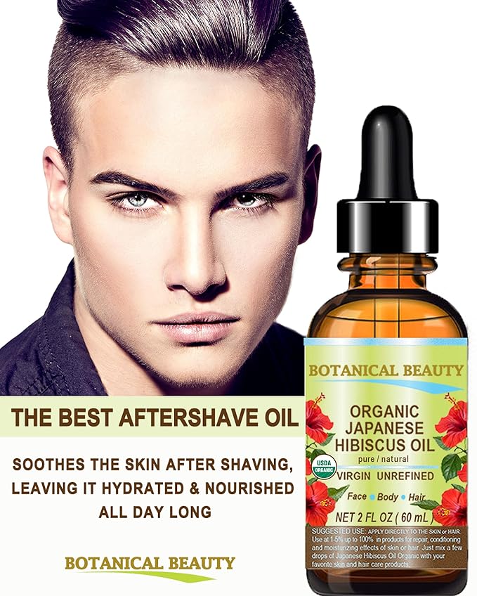 Botanical Beauty Organic HIBISCUS OIL (Hibiscus Sabdariffa) JAPANESE 100 Pure Natural VIRGIN UNREFINED COLD PRESSED Anti Aging, Vitamin E oil for FACE, SKIN, HAIR GROWTH 1 Fl.oz.- 30 ml