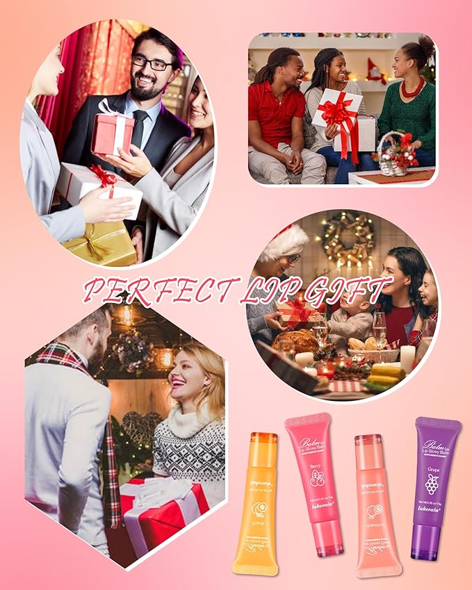 Lip Glowy Balm,Hydrating Nourishing Repair Sleeping Lip Mask,Shine Glossy Finish Lip Moisturizer,Smooth Cracked Chapped Dry Lip,Lip Care Therapy Treatment,Women's Day Makeup Gift for Women-4#Grape