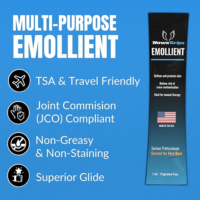 7ml Massage Emollient Single Use Packet, Unscented, Emollient for IASTM and Massage, Soft Tissue Mobilization for Massage Therapy, 36 Count