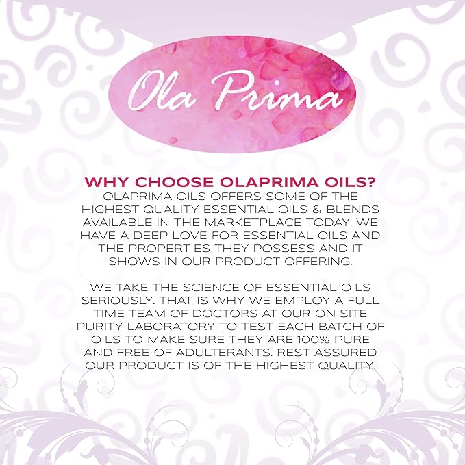 Ola Prima Vanilla Essential Oil 16oz – Therapeutic Grade Big Bottle for Aromatherapy, Diffuser & Candle Making, Vanilla Candle Scent - Essential Oils