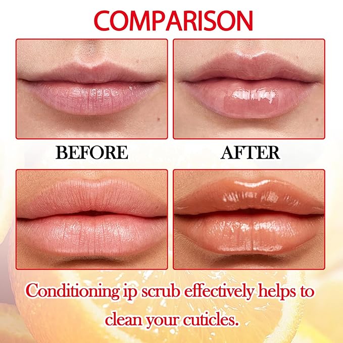 2PCS Strawberry Conditioning Lip Scrub Kit,Moisturizing Lip Sleeping Mask Long Lasting Hydrating Lip Scrubber Exfoliator Lip Care Products for Men & Women