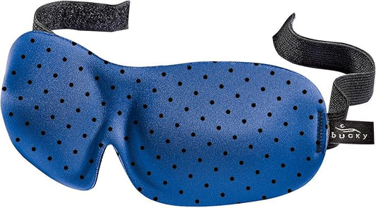 Bucky 40 Blinks No Pressure Printed Eye Mask for Travel & Sleep, Black Dot, One Size