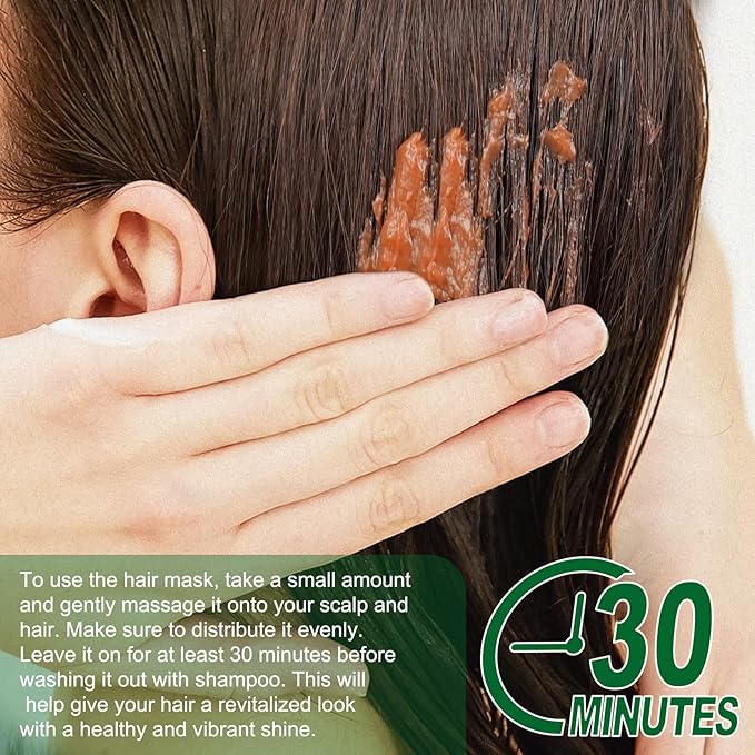 Hair Mask with Batana Oil, 2.1 Fl Oz - Deep Repair Conditioning Mask to Strengthen and Nourish Dry, Damaged & Frizzy Hair for All Hair Types, Biotin Hair Treatment