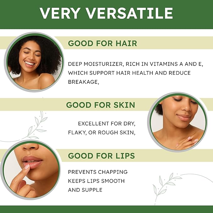 Shea butter, 1 KG, Raw, Unrefined, Grade A, Hand made, Ivory, Ghana Africa, Great for Hair, Skin, Nourish and moisturize, Body butter