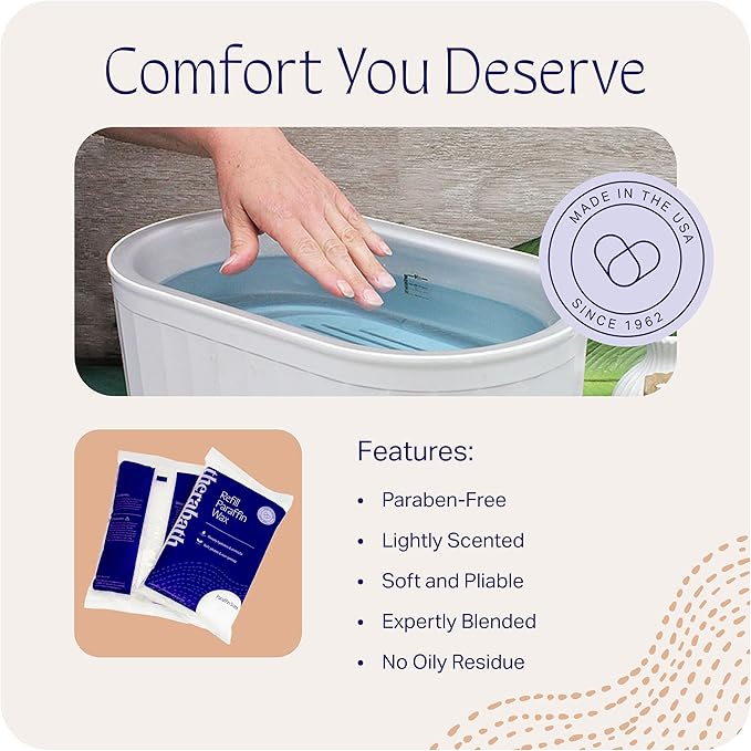Therabath Paraffin Wax Refill - Thermotherapy - Use to Relieve Arthritis Discomfort, Stiff Muscles & Dry Skin - For Hands, Feet, Body - Deeply Hydrates & Protects - Made in USA, 6 lb. Lavender Harmony