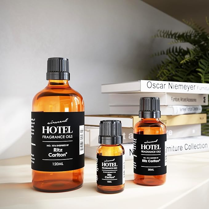 AirScent Hotel Diffuser Oil Inspired by The Ritz Carlton Hotel Scent - Premium Fragrance Oil No. 1014 for Ultrasonic and Waterless Diffusers and Crafting - 500 mL, 16.9 fl oz Glass Bottle